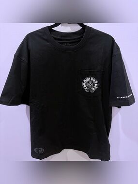 CHROME HEARTS BLACK CH HORSESHOE T SHIRT (MEDIUM)